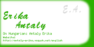 erika antaly business card